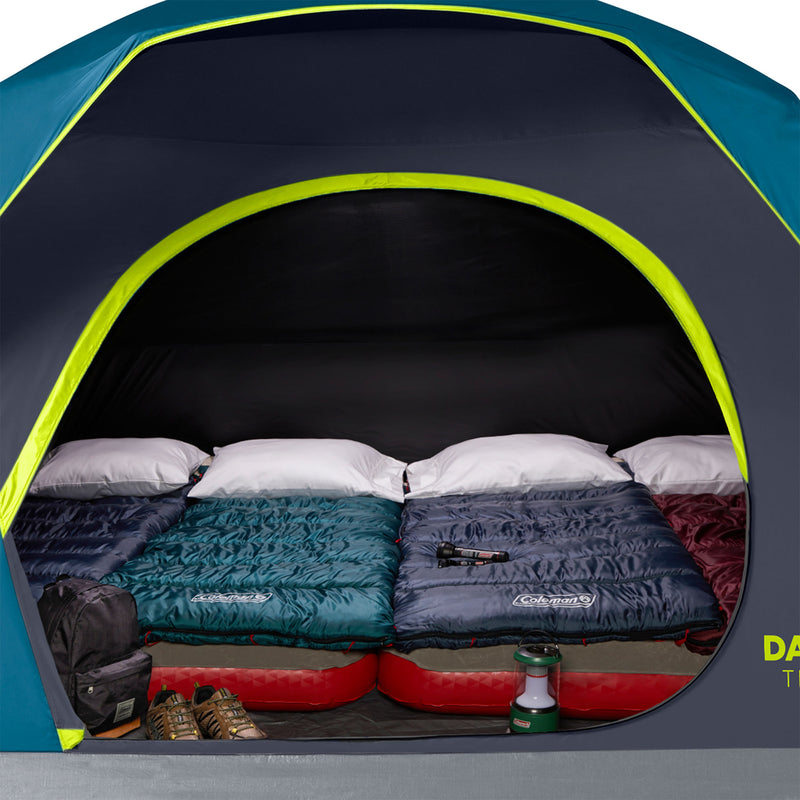 Coleman Skydome 6 Person Camping Tent with Dark Room Technology, Multicolor