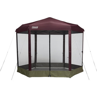 Coleman Back Home 10.5 x 9 Ft Screen House Instant Setup Canopy Tent, Blackberry