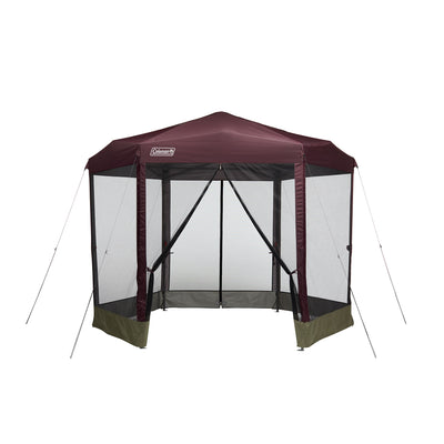 Coleman Back Home 10.5 x 9 Ft Screen House Instant Setup Canopy Tent, Blackberry