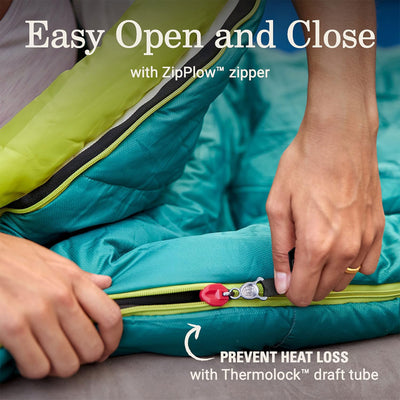 Coleman Big Bay Tall Mummy Foot Ventilation Compression Sleeping Bag, 40 Degree