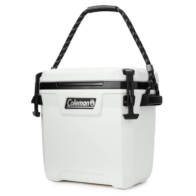 Coleman Convoy Series 28 Quart Cooler with Reflective Rope Handles, White Cloud