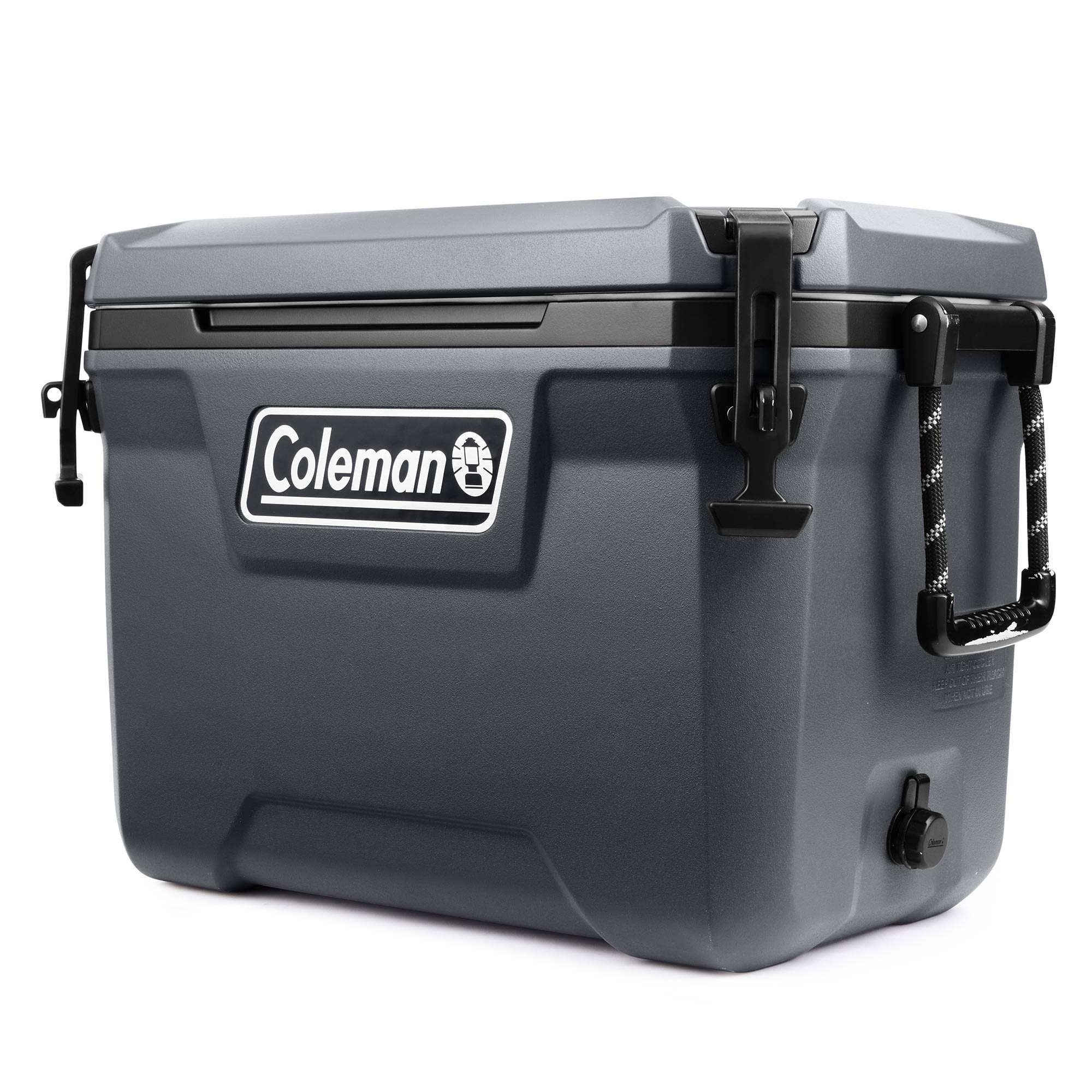 Coleman Convoy Series 55 Quart Cooler with Reflective Rope Handles, Dark Storm