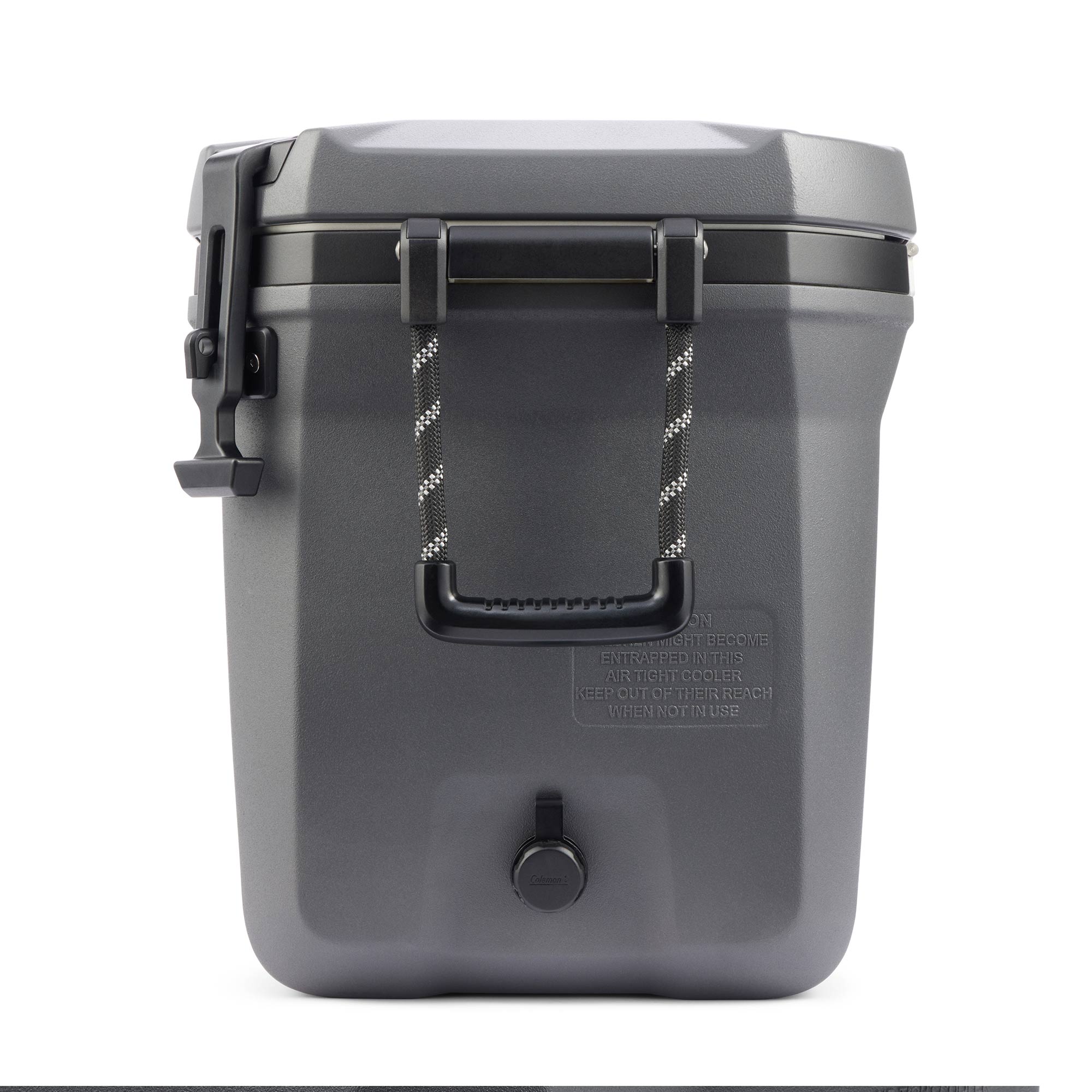 Coleman Convoy Series 55 Quart Cooler with Reflective Rope Handles, Dark Storm