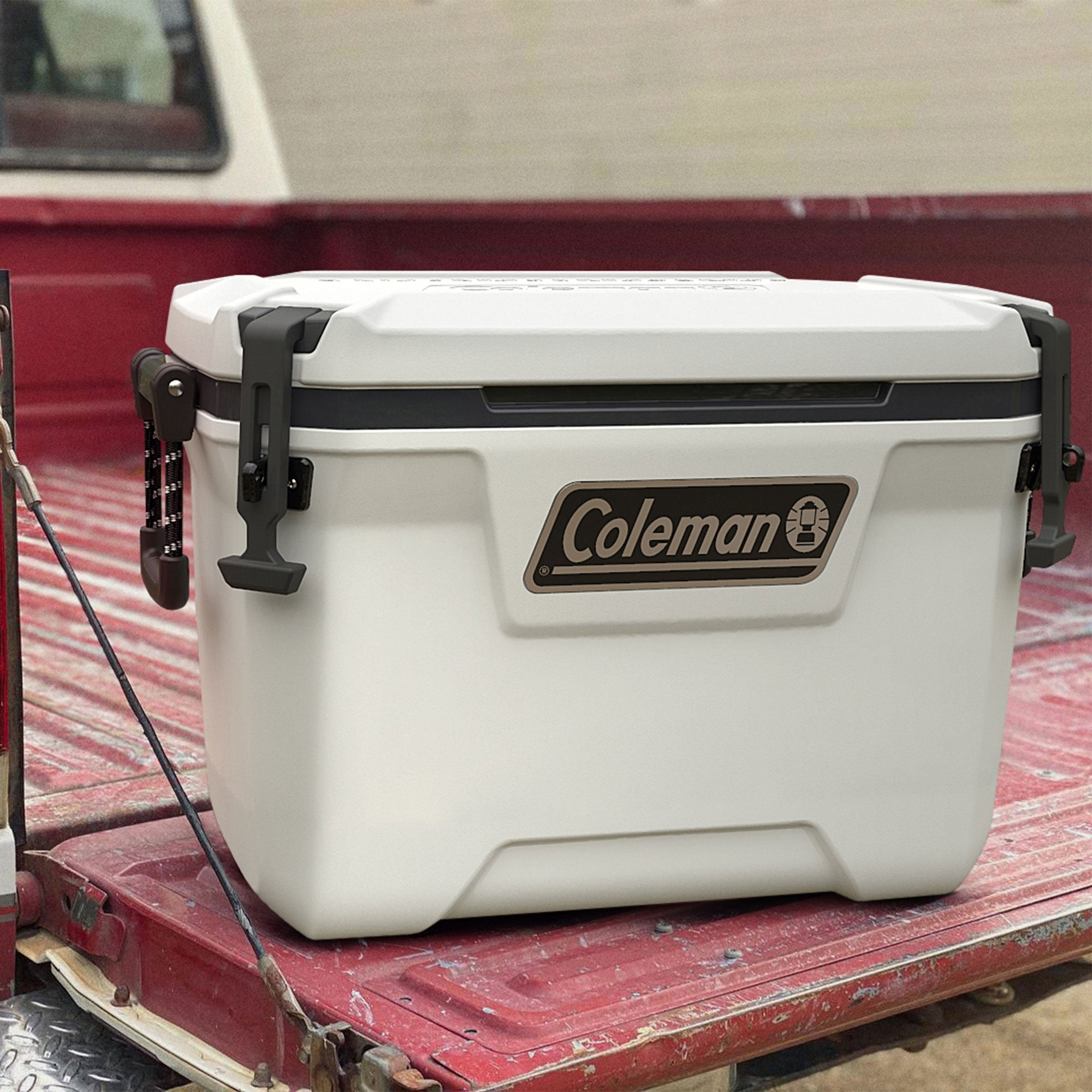 Coleman Convoy Series 55qt Cooler w/Reflective Rope Handles, White (Open Box) - VMInnovations