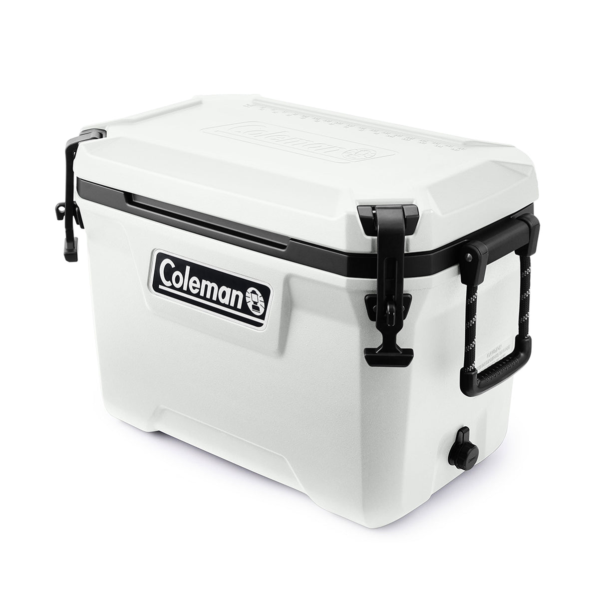 Coleman Convoy Series 55 Quart Cooler with Reflective Rope Handles, White Cloud