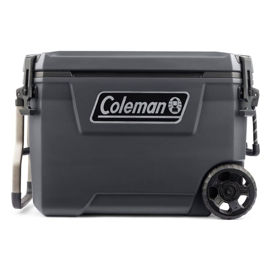 Coleman Series 65 Qt Cooler with Wheels & Metal Handle, Dark Storm (Open Box)