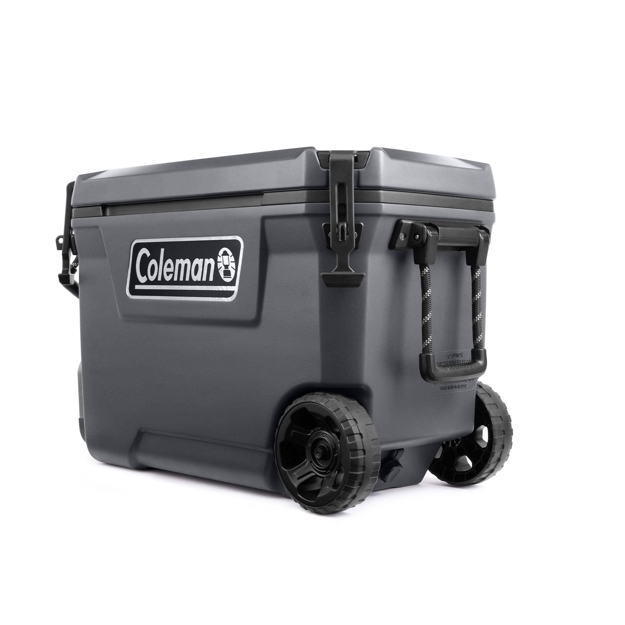 Coleman Series 65 Qt Cooler with Wheels & Metal Handle, Dark Storm (Open Box) - VMInnovations