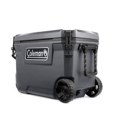 Coleman Series 65 Qt Cooler with Wheels & Metal Handle, Dark Storm (Open Box) - VMInnovations
