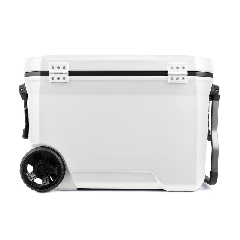 Coleman Convoy Series 65 Quart Cooler with Wheels and Metal Handle, White Cloud