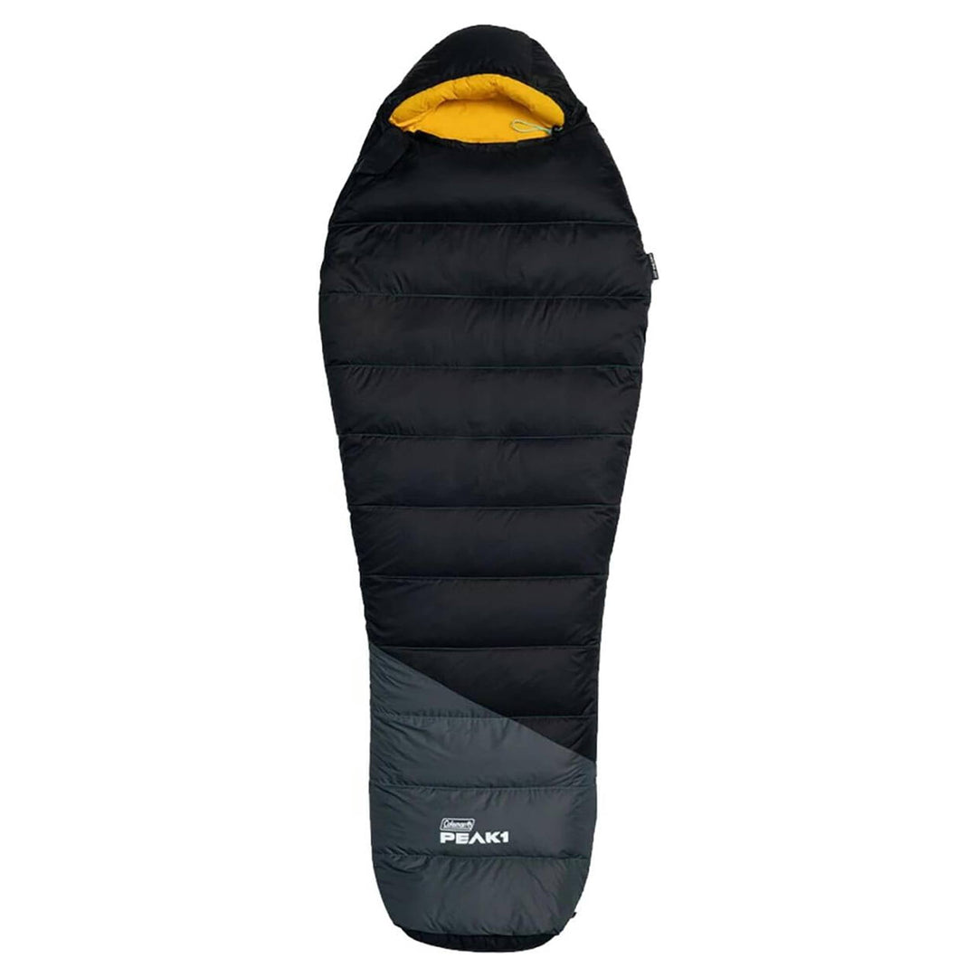 Coleman PEAK1 0 Fahrenheit 1 Person Nylon Mummy Sleeping Bag, Black (Open Box)