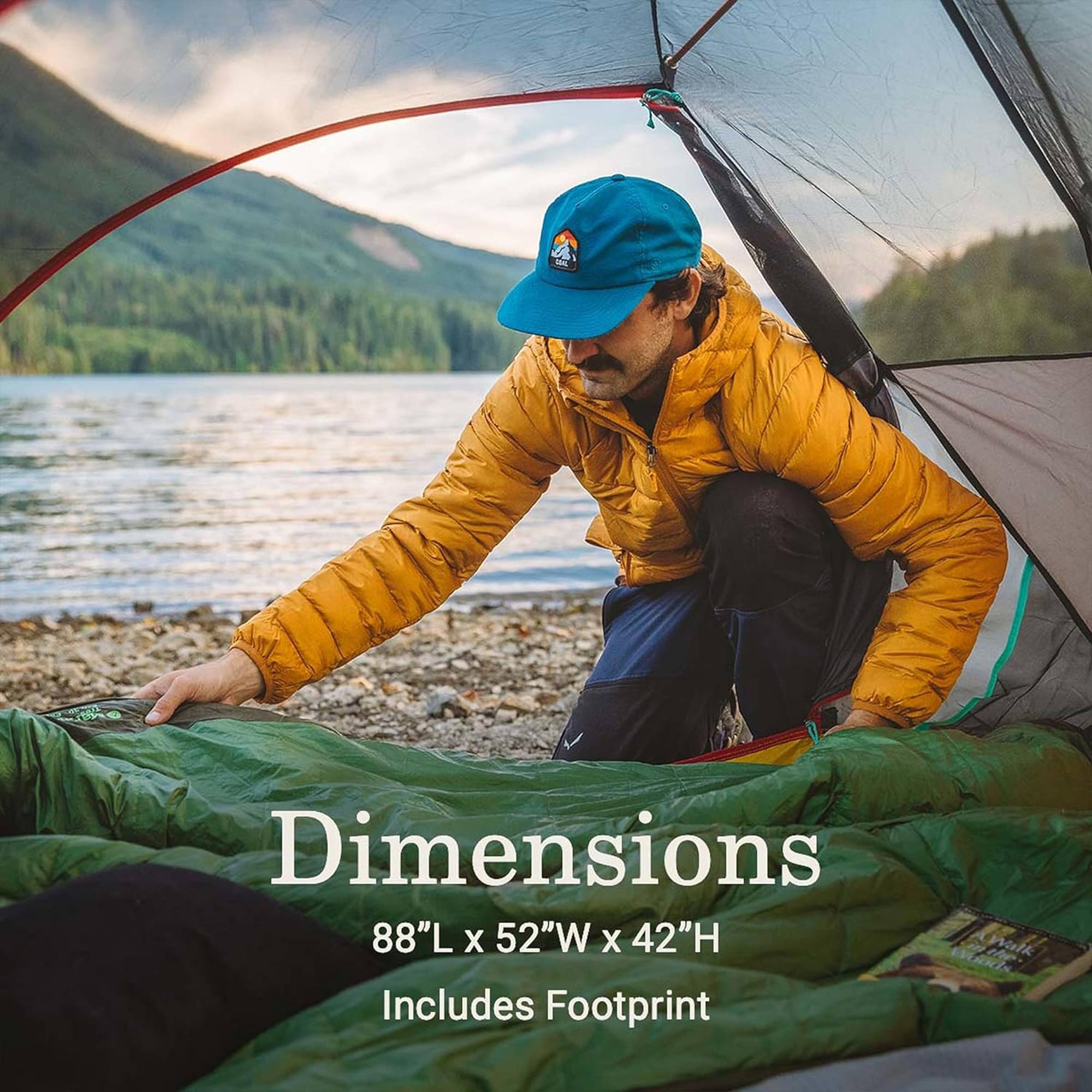 Coleman PEAK1 Premium 2 Person Backpacking Tent w/Waterproof Fabric & Wide Door
