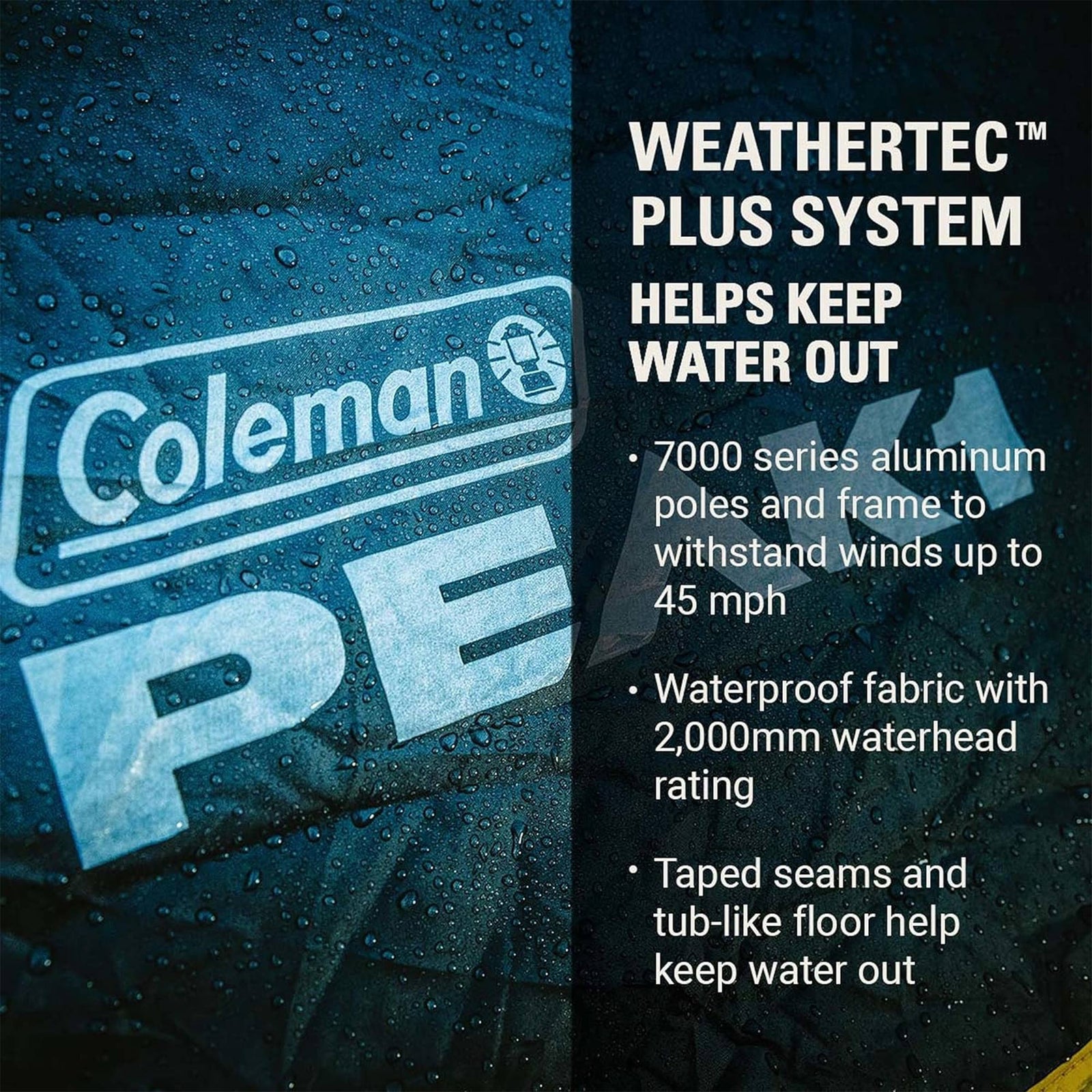 Coleman 3 Person Backpacking Tent w/Waterproof Fabric & Wide Door (Open Box) - VMInnovations