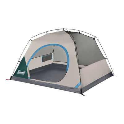 Coleman Skydome 4 Person Camping Tent with Full Fly Vestibule and Bag, Evergreen