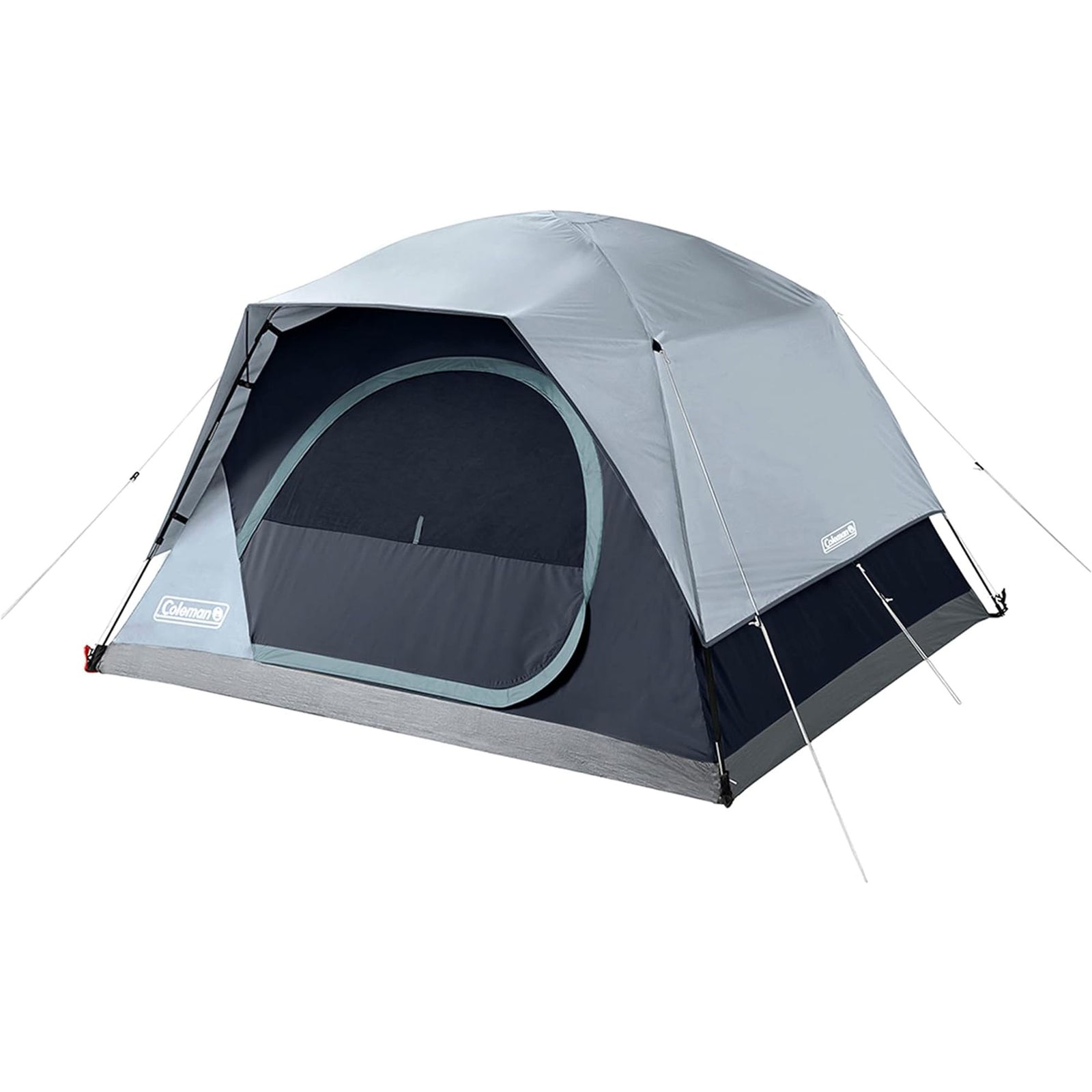 Coleman Skydome 4 Person Camping Tent w/Mesh Pockets & Bag, Watersedge(Open Box) - VMInnovations