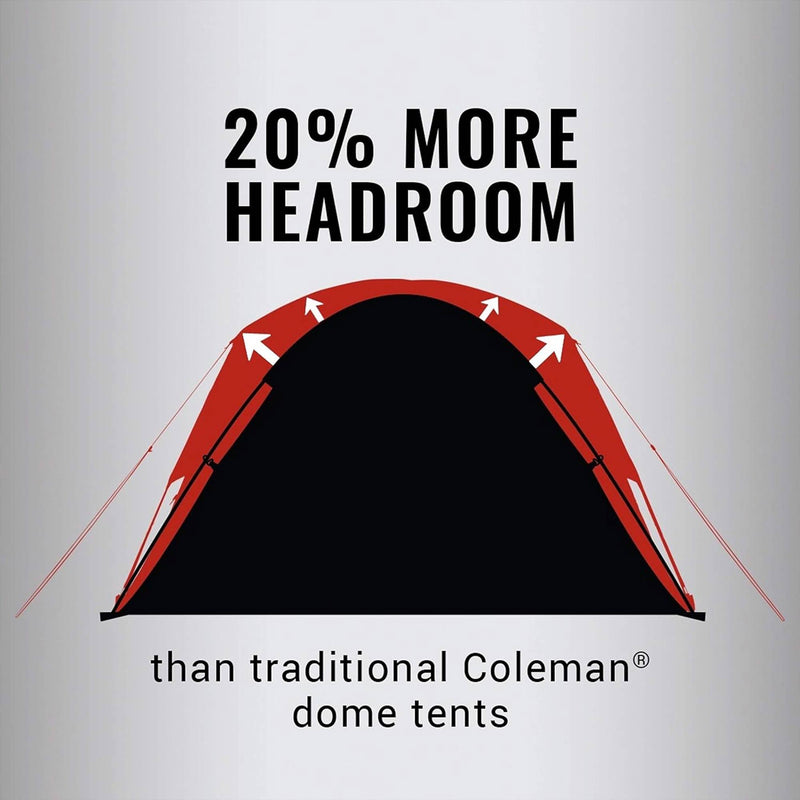 Coleman Skydome 4 Person Camping Tent w/Dark Room Technology, Multicolor (Used)