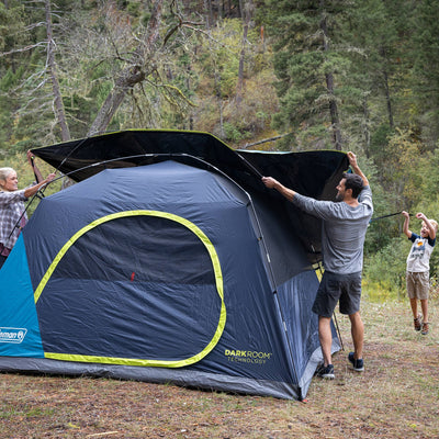 Coleman Skydome 4 Person Camping Tent w/Dark Room Technology, Multicolor (Used)