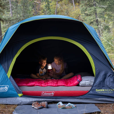 Coleman Skydome 4 Person Camping Tent with Dark Room Tech, Multicolor (Open Box) - VMInnovations