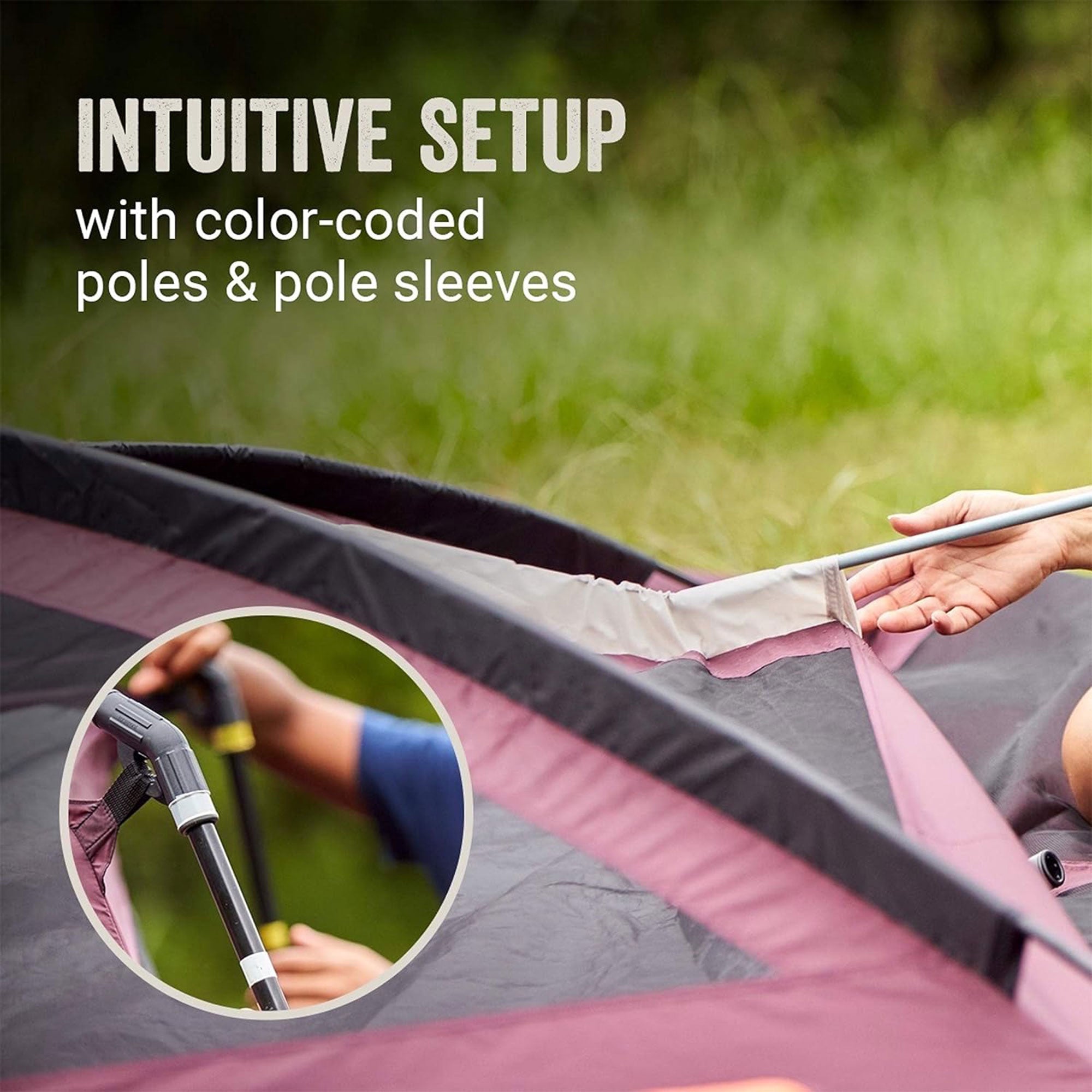Coleman Skylodge 8 Person Camping Tent w/Mesh Storage Pockets, Blackberry (Used) - VMInnovations