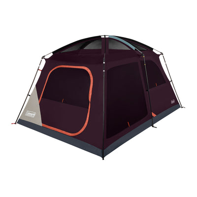 Coleman Skylodge 8 Person Camping Tent with Mesh Storage Pockets, Blackberry