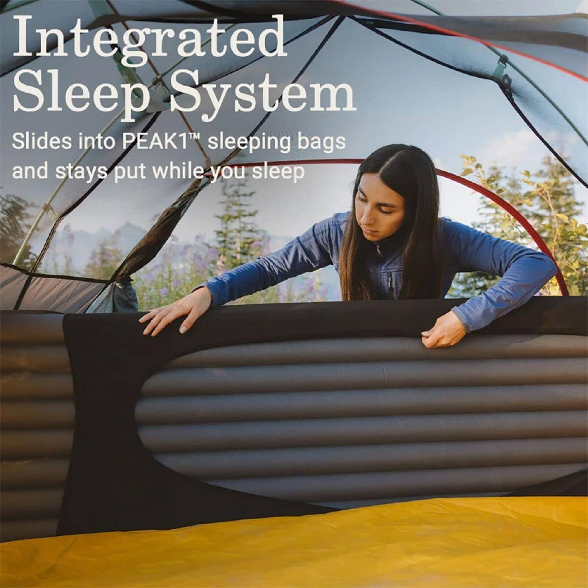 Coleman PEAK1 Sleeping Camp Pad w/ Integrated Valve System & Carry Bag, Marigold