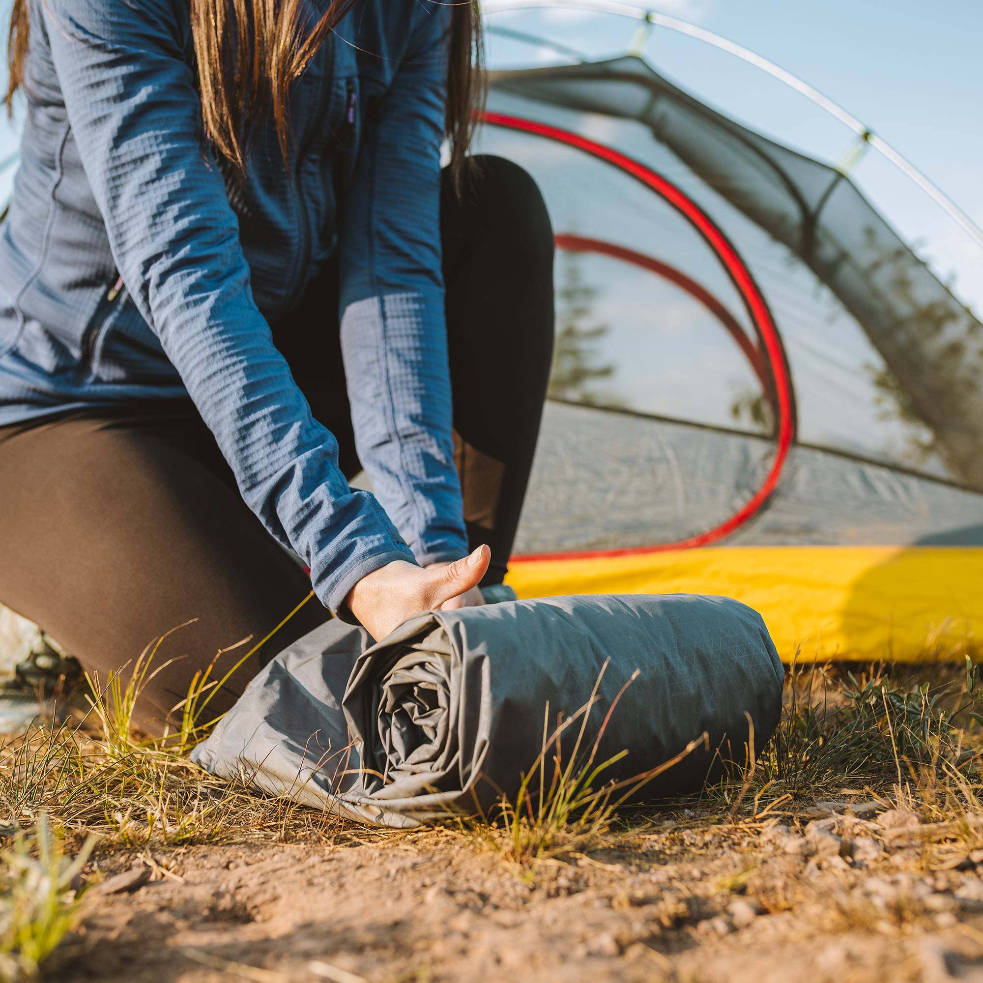 Coleman PEAK1 Sleeping Camp Pad w/ Integrated Valve System & Carry Bag, Marigold