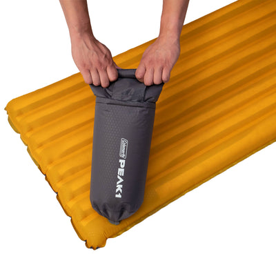 Coleman PEAK1 Sleeping Camp Pad w/ Integrated Valve System & Carry Bag, Marigold