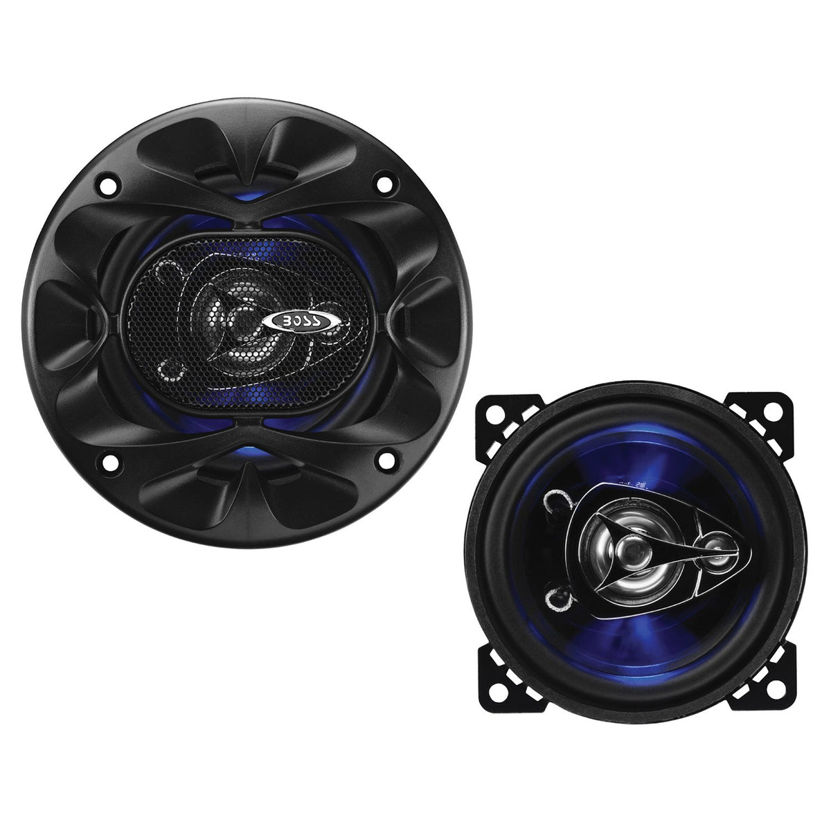 Boss BE654 Rage 6.5 & 4 x 4 Inch 4 Way Full Range Mobile Audio/Video Speakers