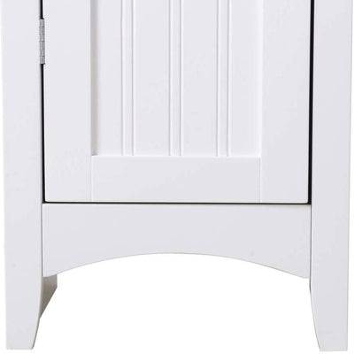 American Furniture Classics One Door Kitchen Pantry Cabinet, White (Open Box)
