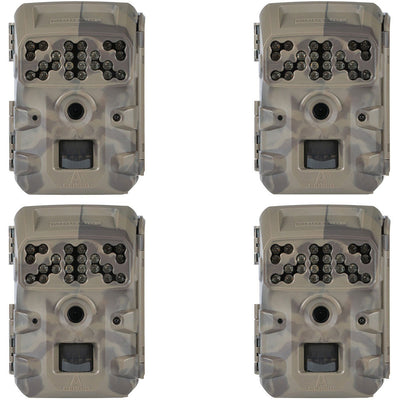 Moultrie Compact Night Vision Deer Game/ Trail Camera, Camo (4 Pack)