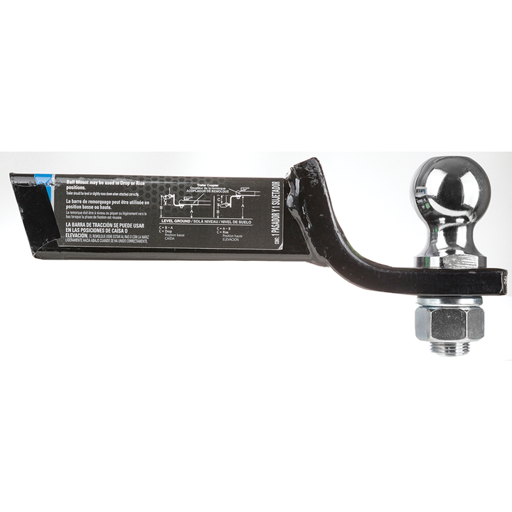 Reese Towpower 21536RAK Universal 2" Drop Trailer Hitch Starter Ball Mount Kit - VMInnovations