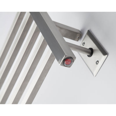 Amba RSWH-B Radiant 10 Bar Hardwired Square Heated Double Towel Warmer, Brushed