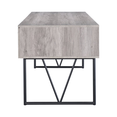 Coaster Home 4 Drawer Home Office Writing Desk, Grey Driftwood Finish (Used) - VMInnovations