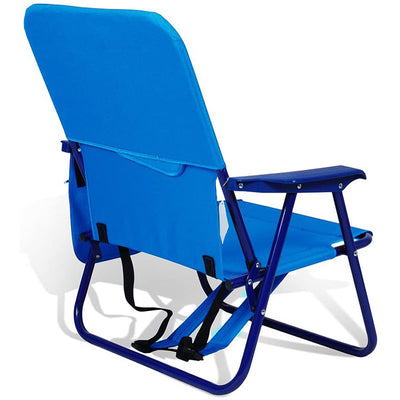 Copa Backpack Single Position Folding Aluminum Beach Chairs, Turquoise (4 Pack)