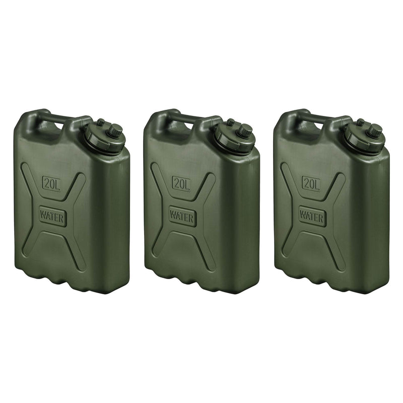 Scepter BPA Durable 5 Gallon Portable Water Storage Container, Green (3 Pack) - VMInnovations