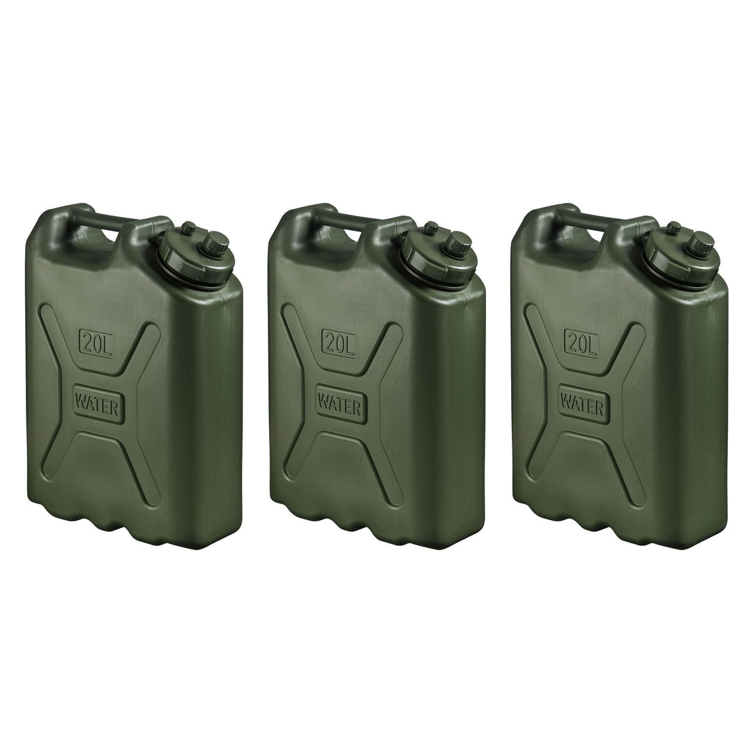 Scepter BPA Durable 5 Gallon Portable Water Jug Storage Container, Green, 3 Pack