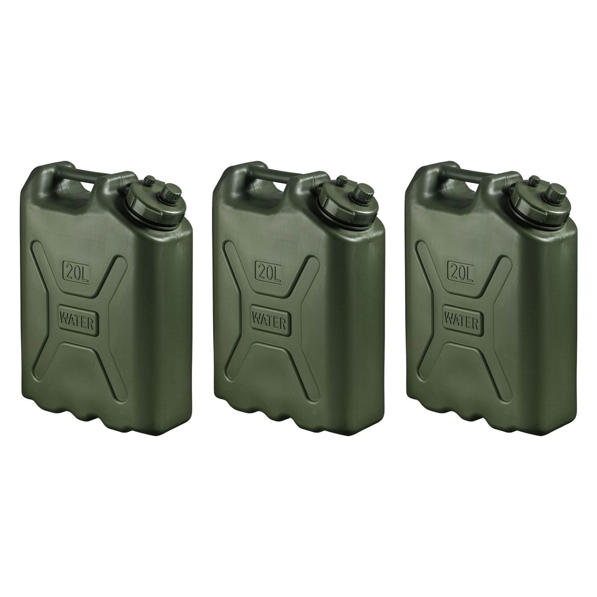 Scepter BPA Durable 5 Gallon Portable Water Jug Storage Container, Green, 3 Pack - VMInnovations