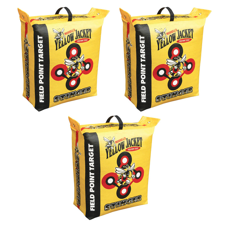Morrell Yellow Jacket 19LB Portable Stinger Field Point Archery Bag Target, 3 Ct - VMInnovations