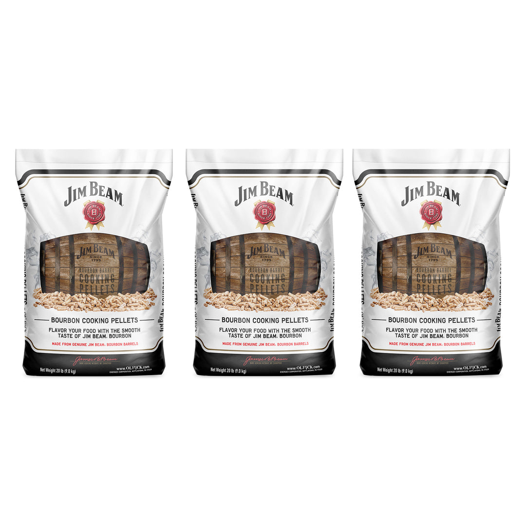 Ol' Hick Cooking Pellets Jim Beam Bourbon Barrel BBQ Grilling Pellets (3 Pack)