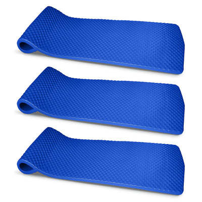 Vos 72" Soft Wavy Foam UV Chlorine Resistant Water Pool Float, Blue (3 Pack) - VMInnovations