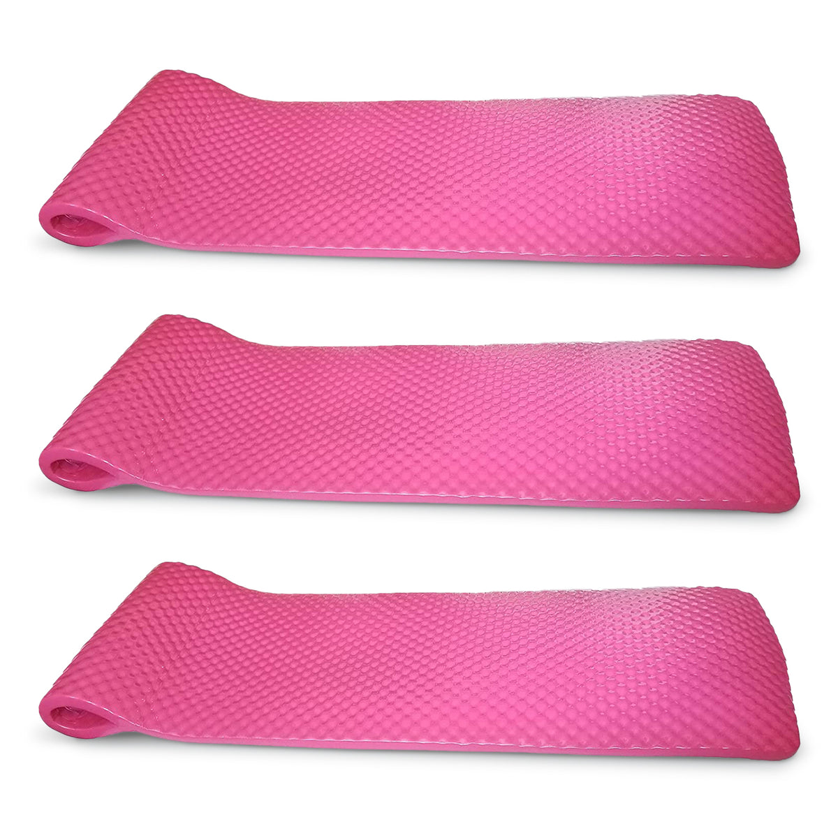 Vos 72" Soft Wavy Foam UV Chlorine Resistant Water Pool Float, Pink (3 Pack)