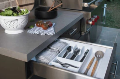 Rev-A-Shelf GCT-2W-52 Plastic Compartment Cutlery Tray Insert Organizer, White