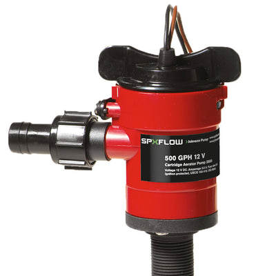Johnson Pumps Cartridge Aerator Pump 500 GPH 12V Intake for Boat (Open Box)