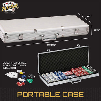 Fat Cat Poker/Blackjack/Casino 500 ct. Chip Set (Open Box)