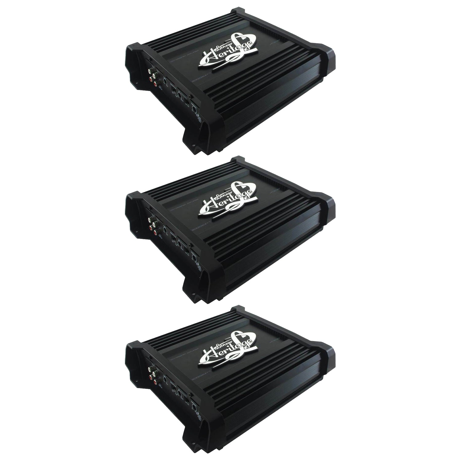 Lanzar Heritage Series HTG137 2000 Watt Monoblock Car Audio Amplifier (3 Pack)