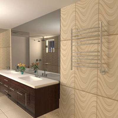 Amba Radiant Hardwired Curved 10 Bar Electric Bathroom Towel Warmer (Used)