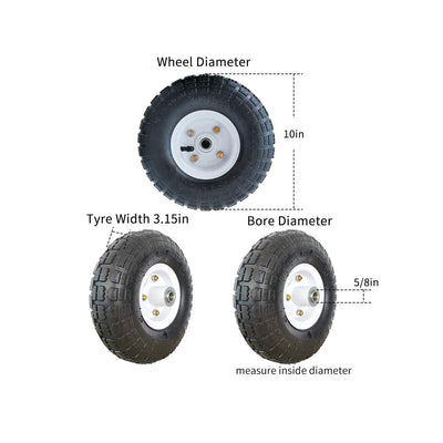 SLT Gdpodts 3.50-4 Inch Pneumatic Rubber Utility Tires, Set of 4 (Open Box)