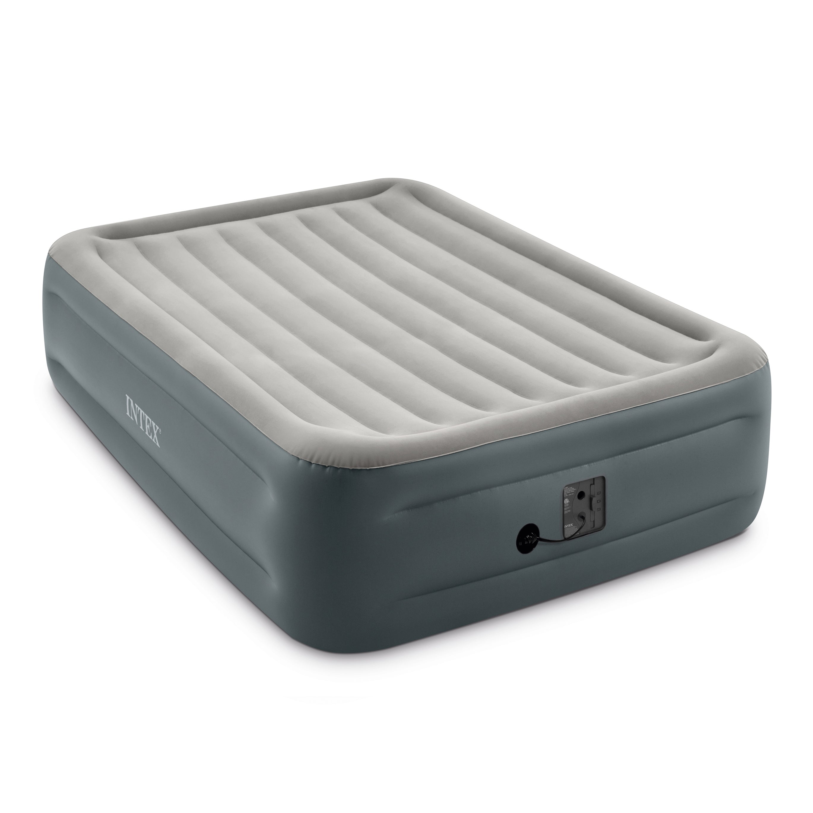 Intex 64125EP Dura-Beam Plus Essential Rest Inflatable Bed Air Mattress, Queen - VMInnovations
