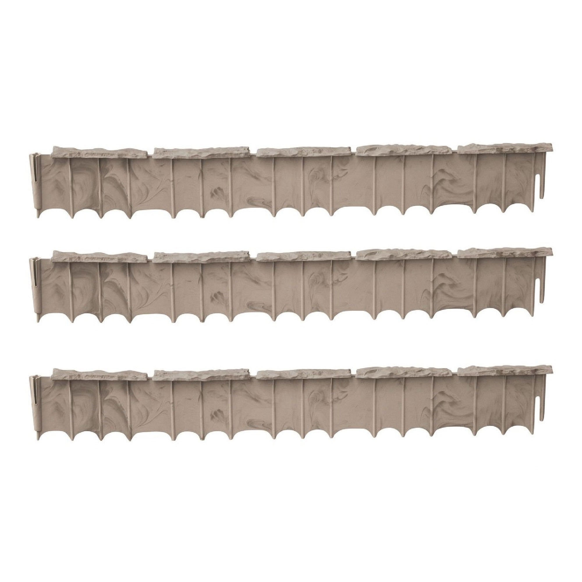 Suncast Quick Edge Resin Material 35 Inch Single Strip Lawn Edging (3 Pack) - VMInnovations