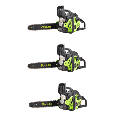 Poulan 14" Steel Bar 33CC Gas Chain Saw 2 Cycle (Certified Refurbished) (3 Pack)