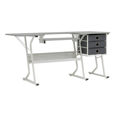 Sew Ready 38010 Eclipse Hobby Craft Table Computer Desk with Drawers (For Parts)